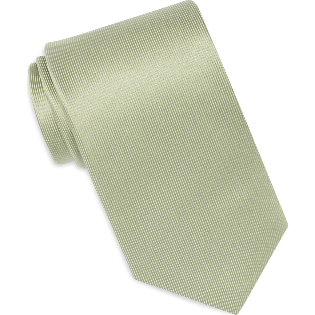 Duchamp Solid Silk Tie In Green