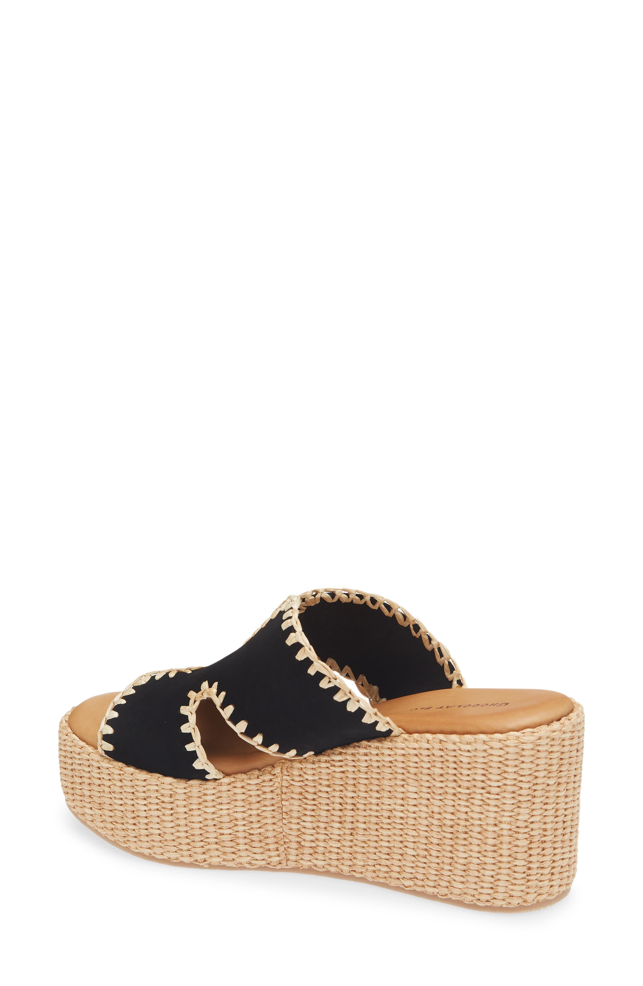 Chocolat Blu Jaxx Platform Wedge Sandal, Alternate, color, Black Suede