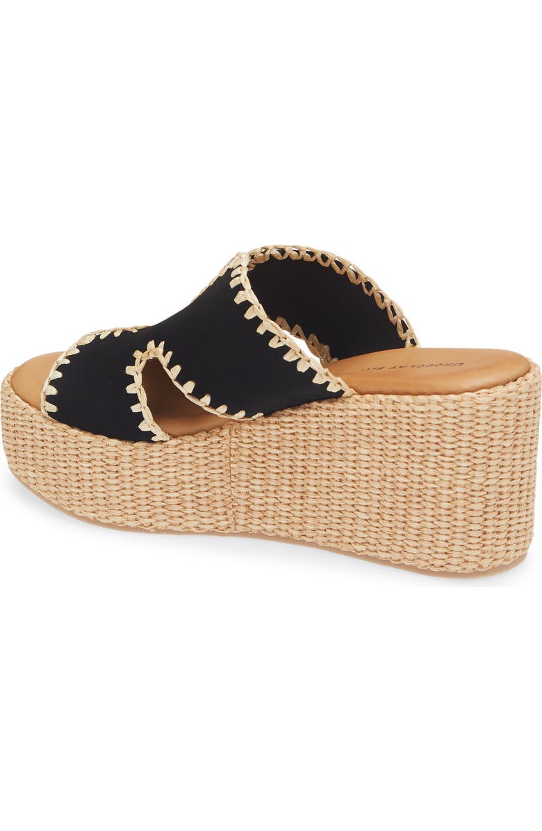 Chocolat Blu Jaxx Platform Wedge Sandal, Alternate, color, Black Suede