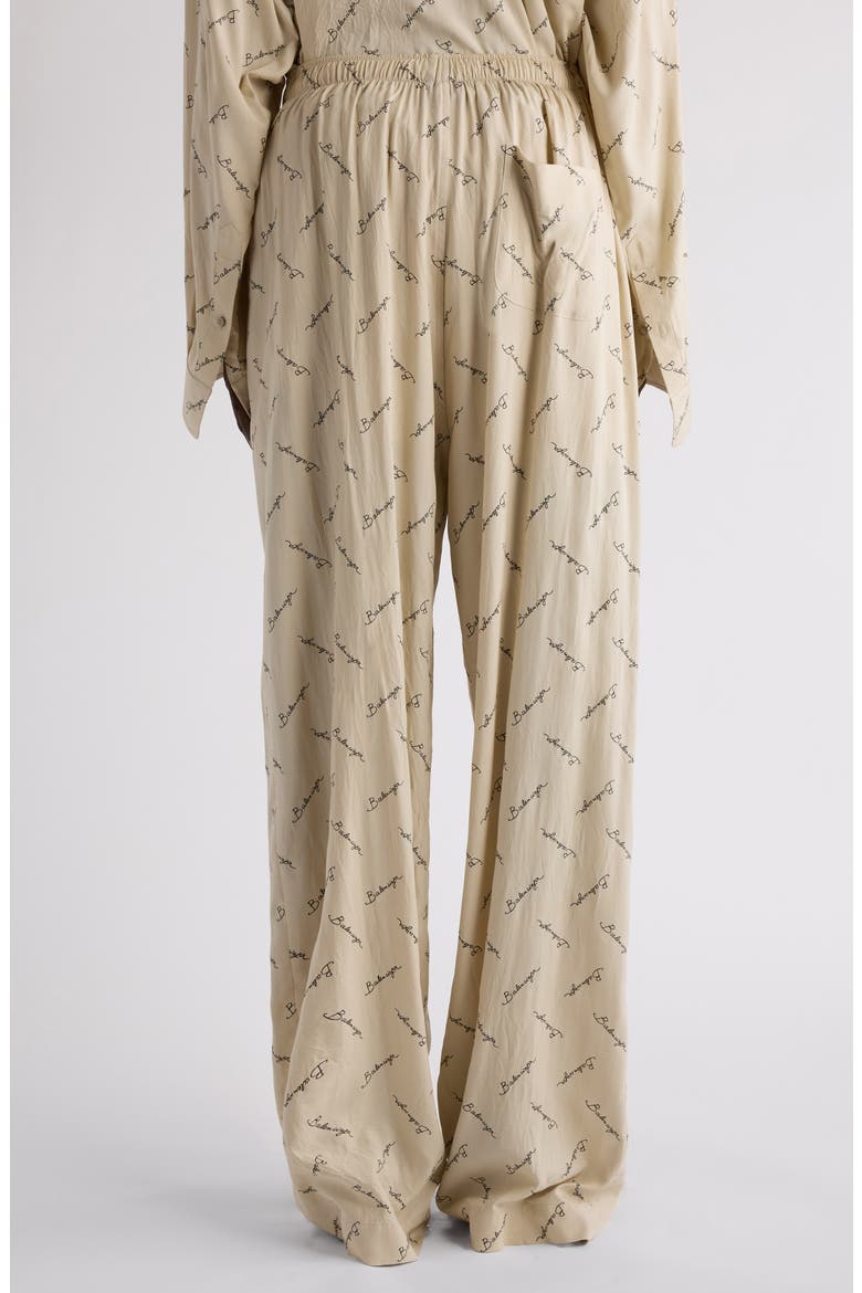 Logo Jacquard Pajama Pants, Alternate, color, 9711 LIGHT BEIGE/ BLACK