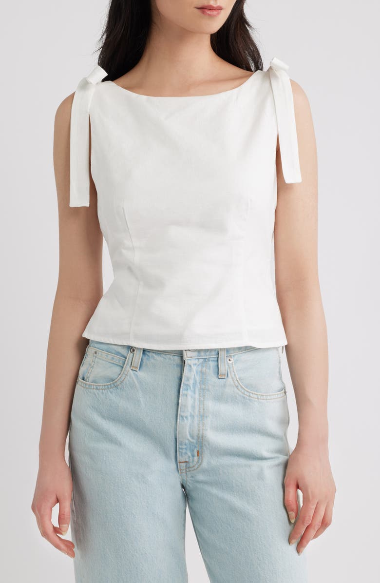 Petal & Pup Everett Shoulder Bow Sleeveless Top, Main, color, 