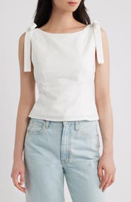 Petal & Pup Everett Shoulder Bow Sleeveless Top