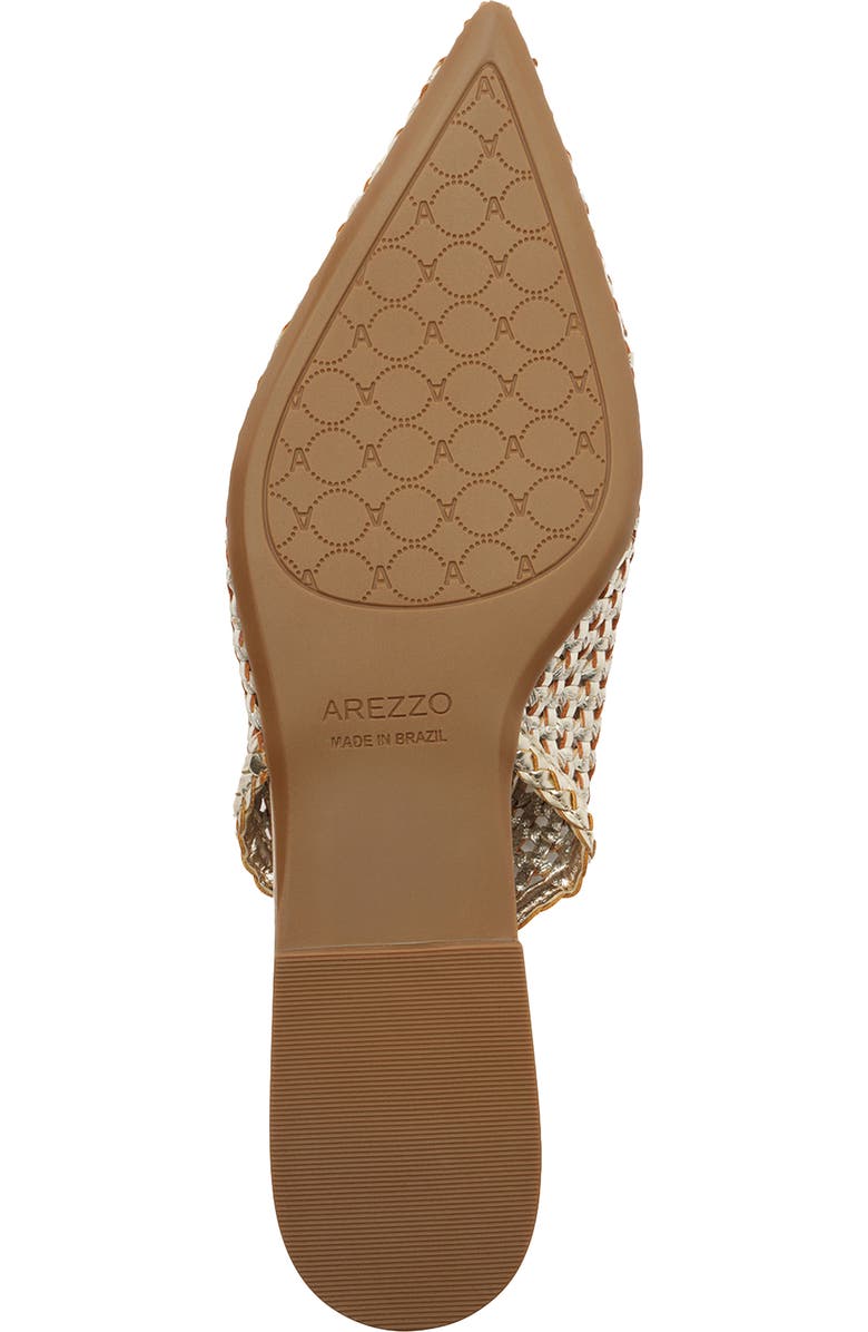 Arezzo Eva Slingback Pointed Toe Flat, Alternate, color, Platino