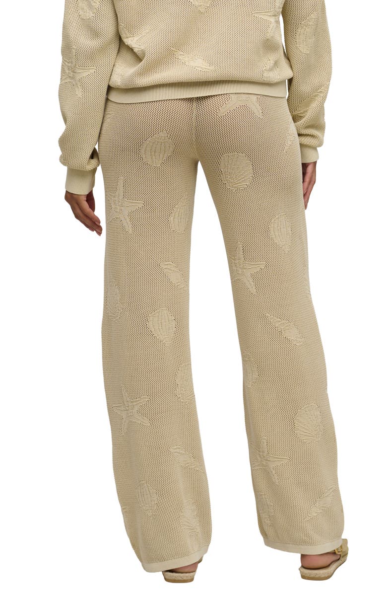 Barefoot Dreams<sup>®</sup> Shell Jacquard Sheer Cotton Pajama Pants, Alternate, color, Stone