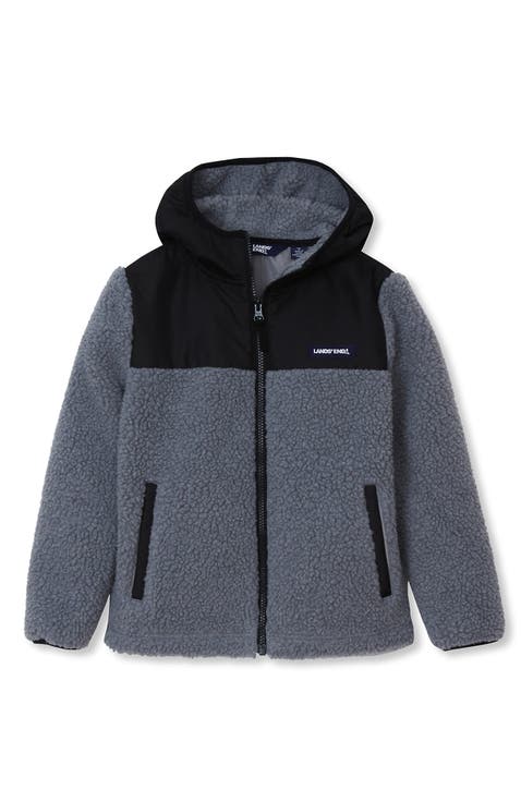 Kids High Pile Fleece Hooded Jacket
