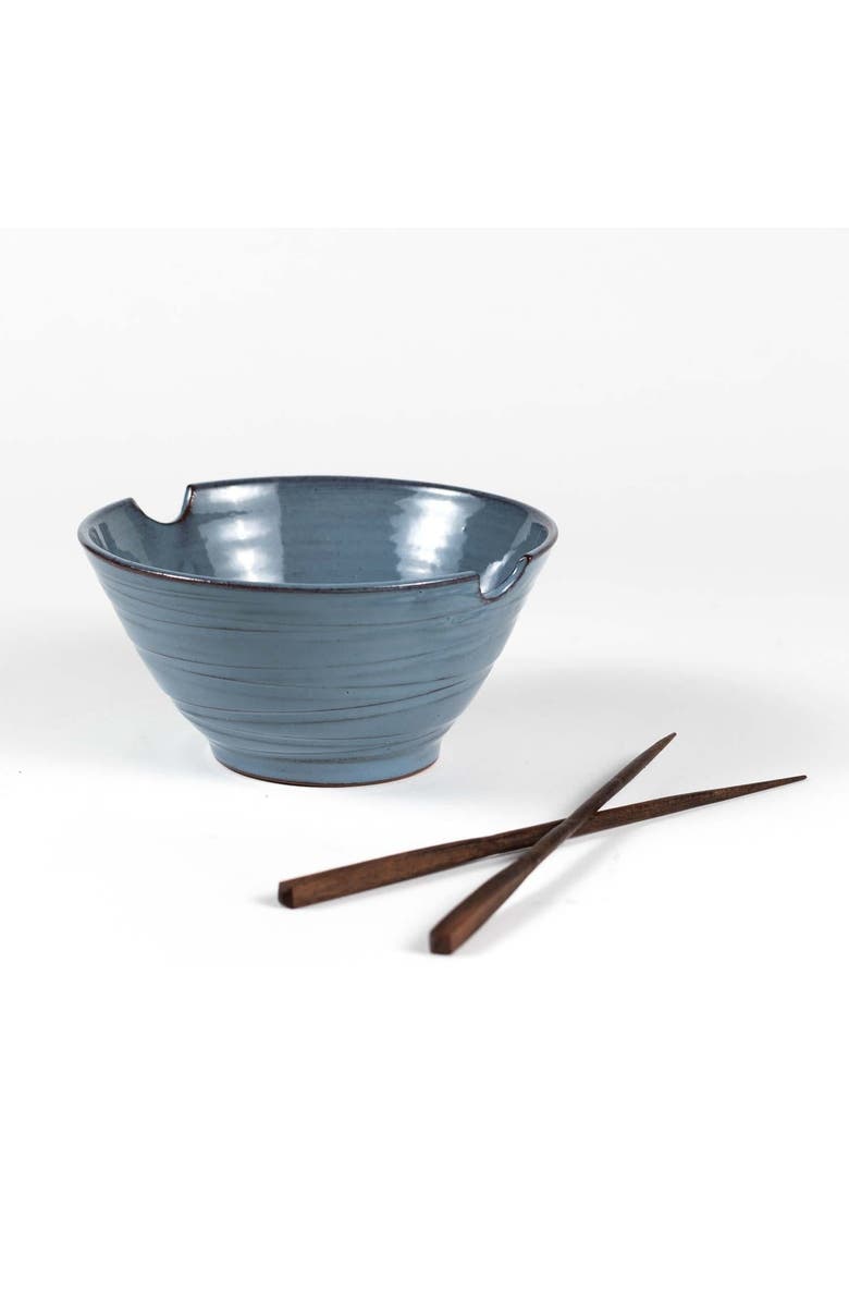 Ten Thousand Villages Chopsticks & Blue Bowl Set, Main, color, Blue