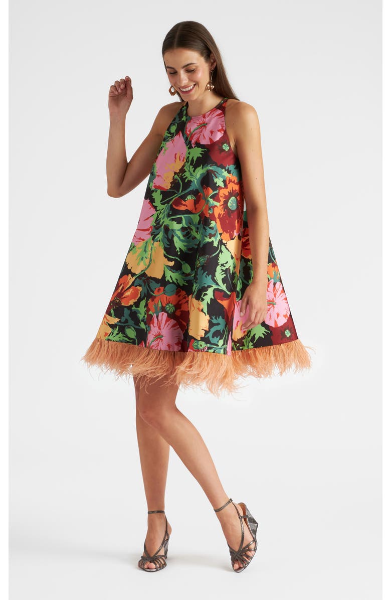 La DoubleJ La Fenice Mini Dress, Alternate, color, Wonderland Black