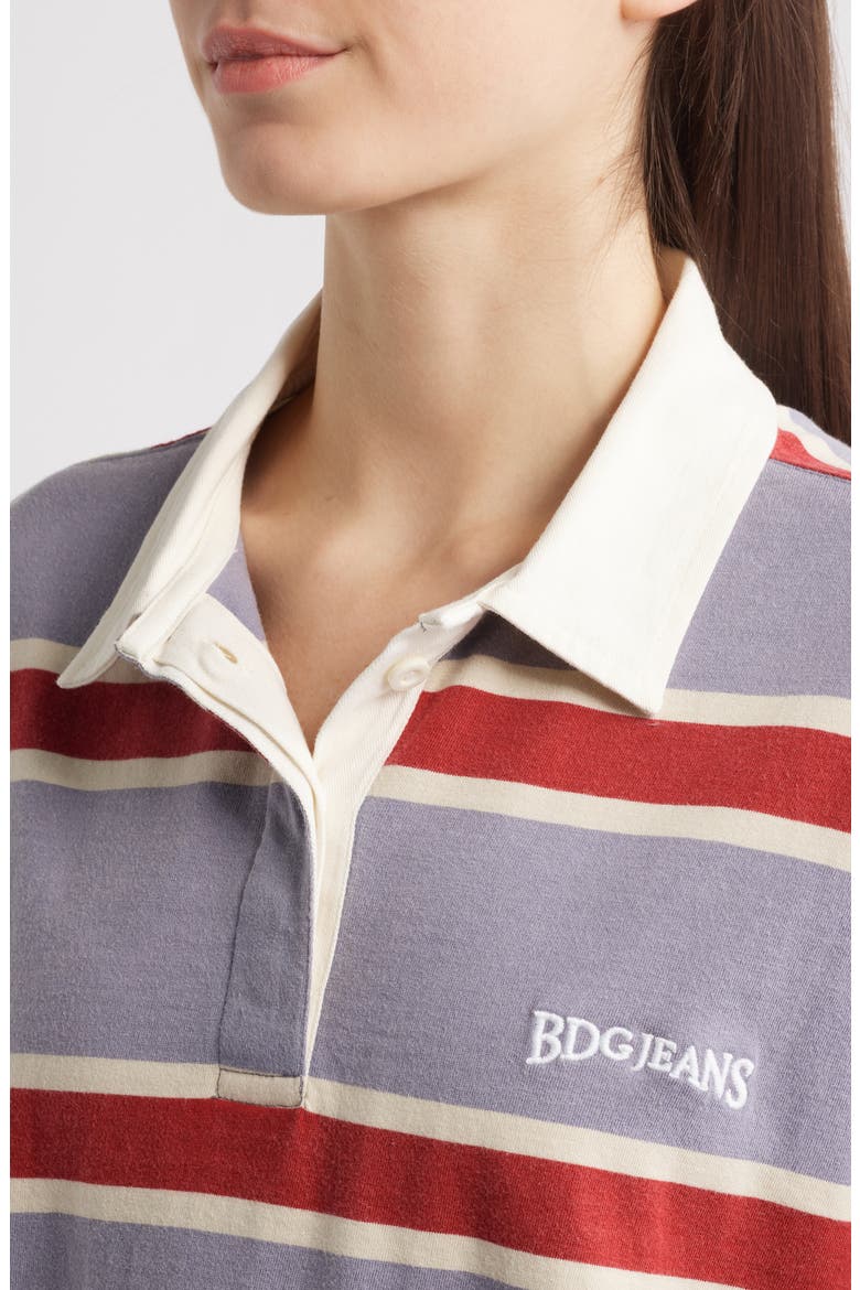 Stripe Cotton Rugby Shirt, Alternate, color, BLUE STRIPE