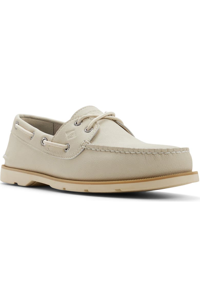 Sperry Leeward 2-Eye Boat Shoe, Main, color, Ivory