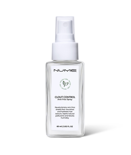 Nume Clout Control Anti-frizz And Heat Protectant Spray In White
