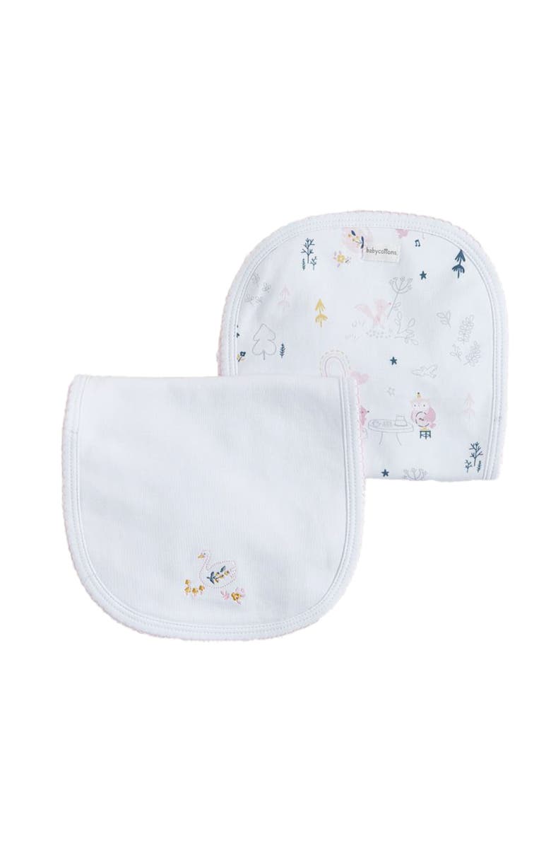 Babycottons Premium Peruvian Pima Cotton Alice Curve Burps 2-Pack For Infant, Main, color,