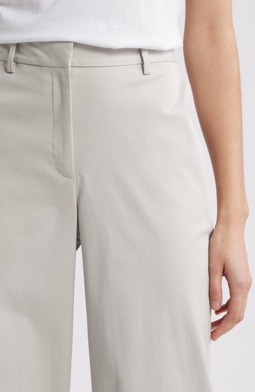 EILEEN FISHER EILEEN FISHER HIGH WAIST STRETCH ORGANIC COTTON ANKLE WIDE LEG PANTS