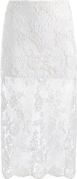 Alice + Olivia Medine Lace Embroidery Slip Skirt
