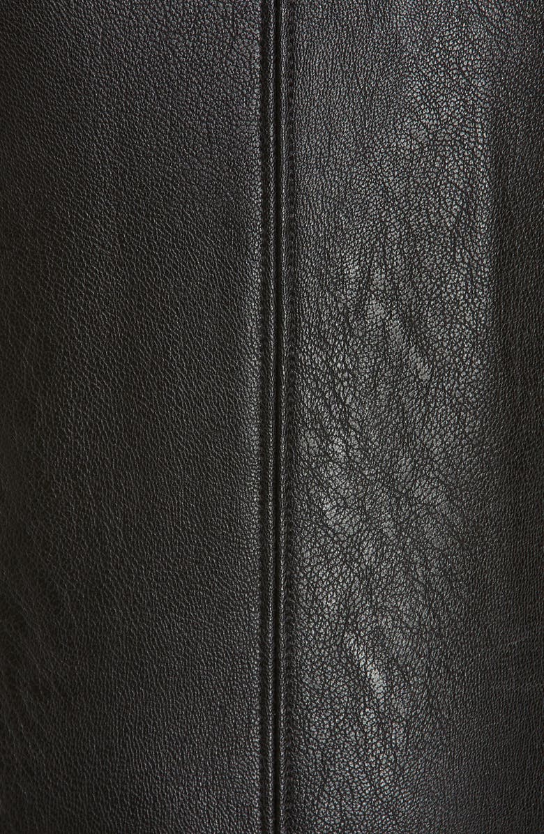 Commando Deep V-Neck Faux Leather Bodysuit, Alternate, color, Black