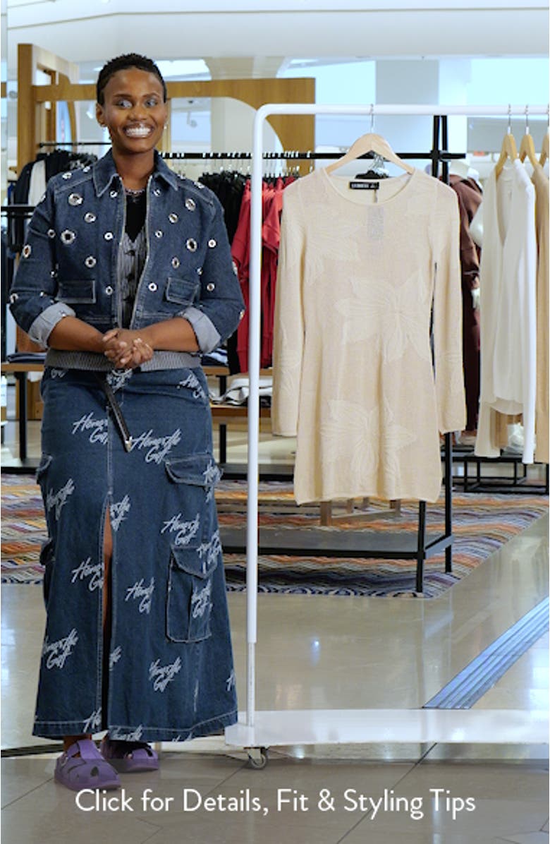 Solace Open Stitch Long Sleeve Minidress, sales video thumbnail