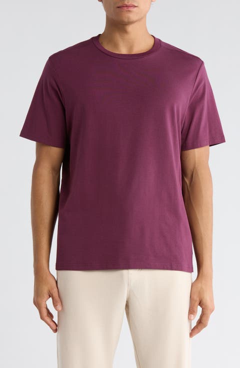 Crewneck Stretch Cotton T-Shirt