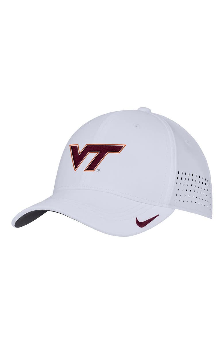 Nike Men's Nike White Virginia Tech Hokies 2025 On-Field Performance Flex Hat, Alternate, color,