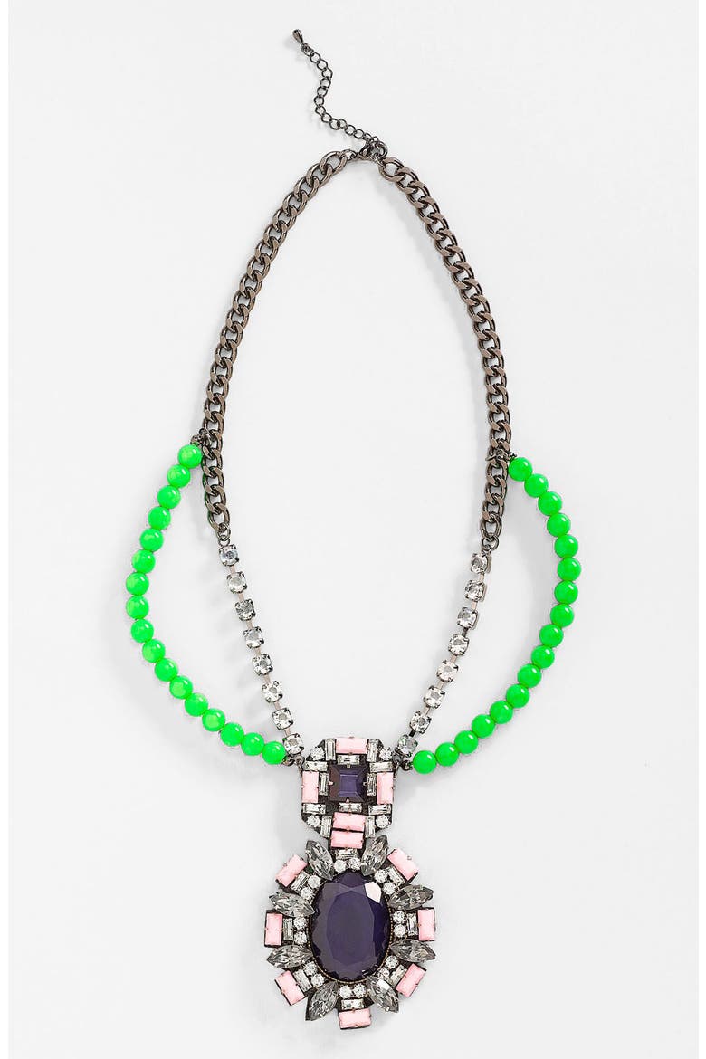 Statement Necklace, Main, color, GREEN