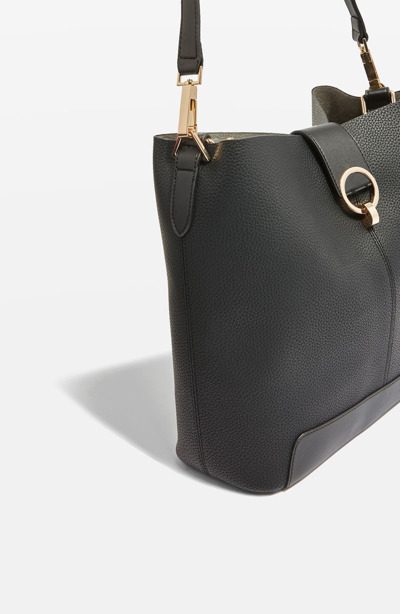 Topshop Harper Faux Leather Hobo, Alternate, color, 