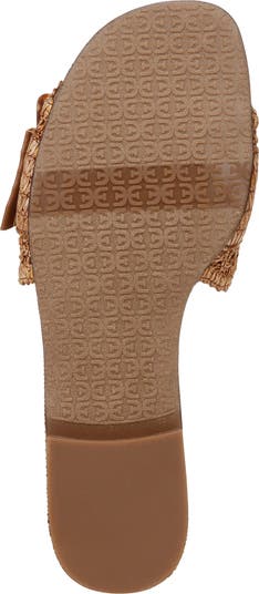 Bambi Raffia Buckle Slide Sandal