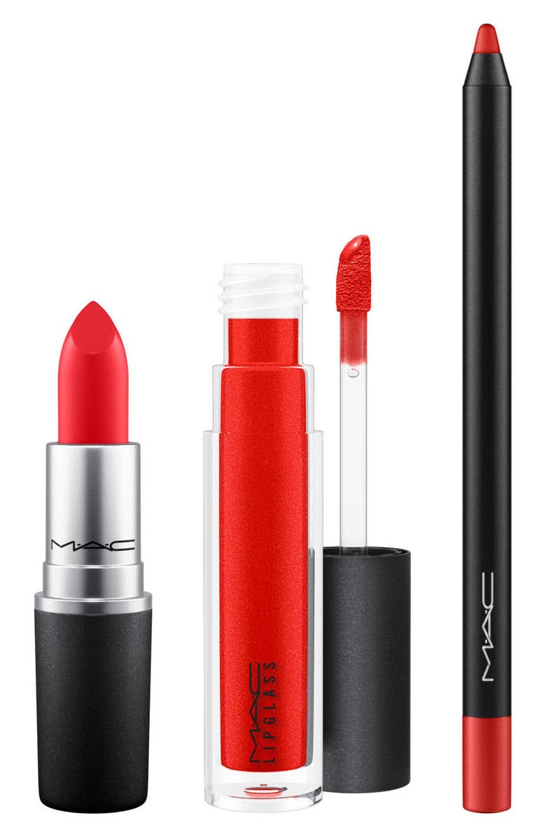 MAC Cosmetics MAC Snow Ball Red Lip Bag, Alternate, color, 