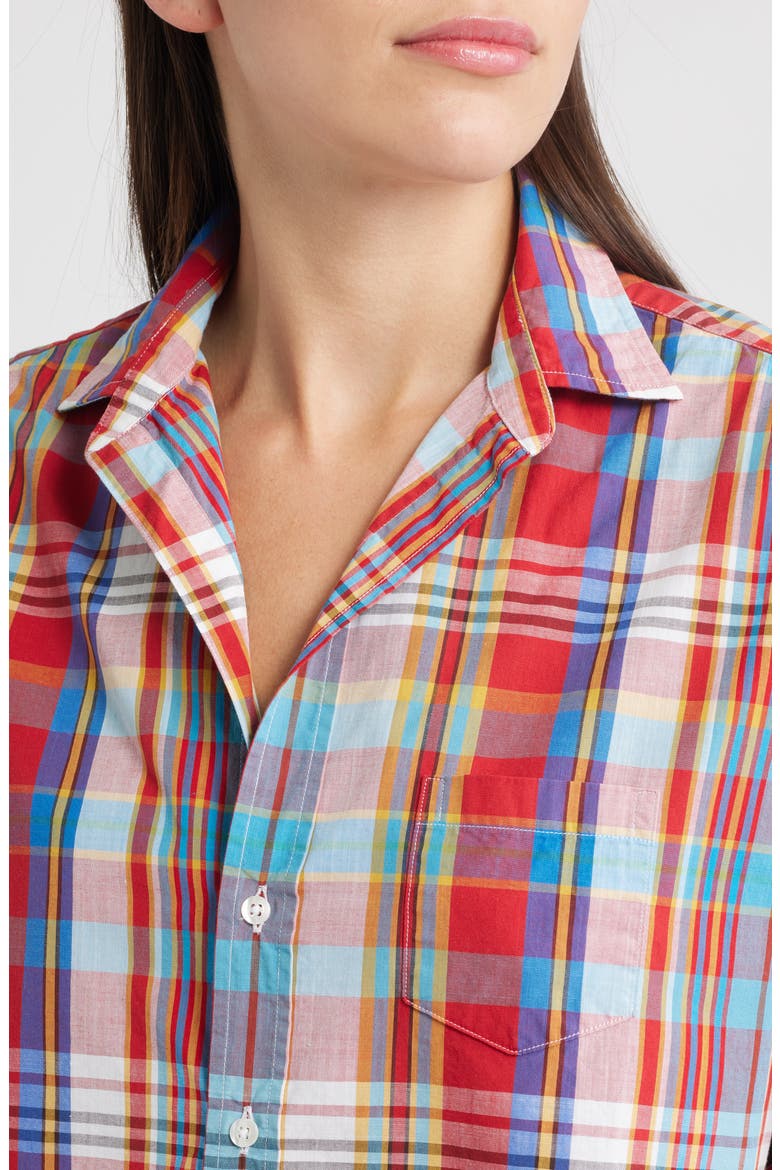Plaid Relaxed Fit Cotton Button-Up Shirt, Alternate, color, PRIMARY COLOR PLAID