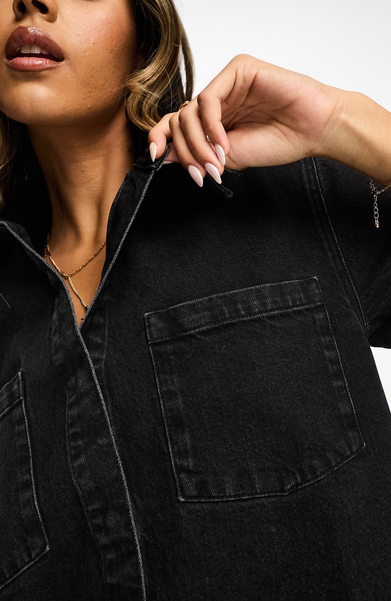 ASOS DESIGN Relaxed Fit Denim Shirtdress, Alternate, color,