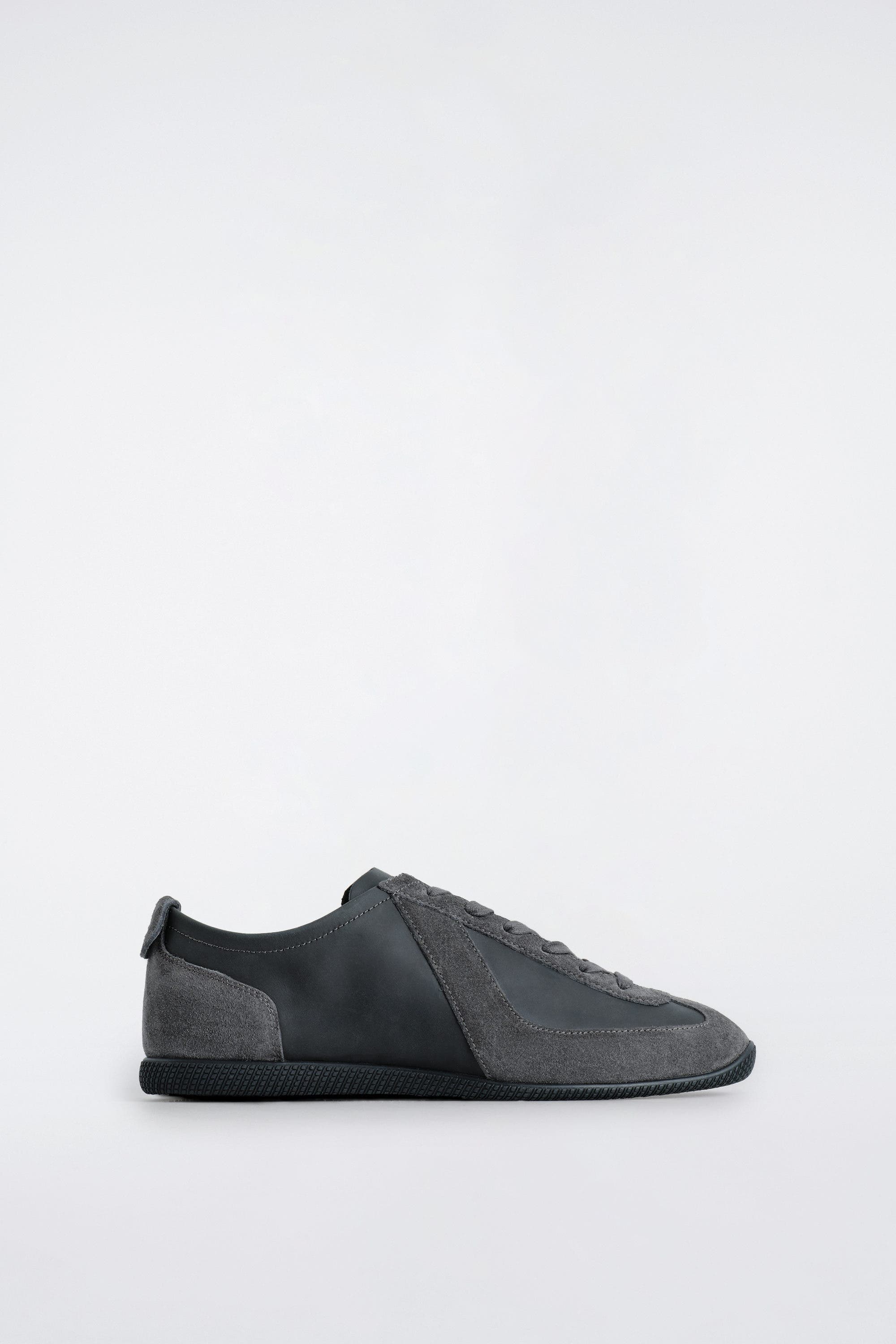 COS Nubuck And Suede Sneakers, Alternate, color, Gray