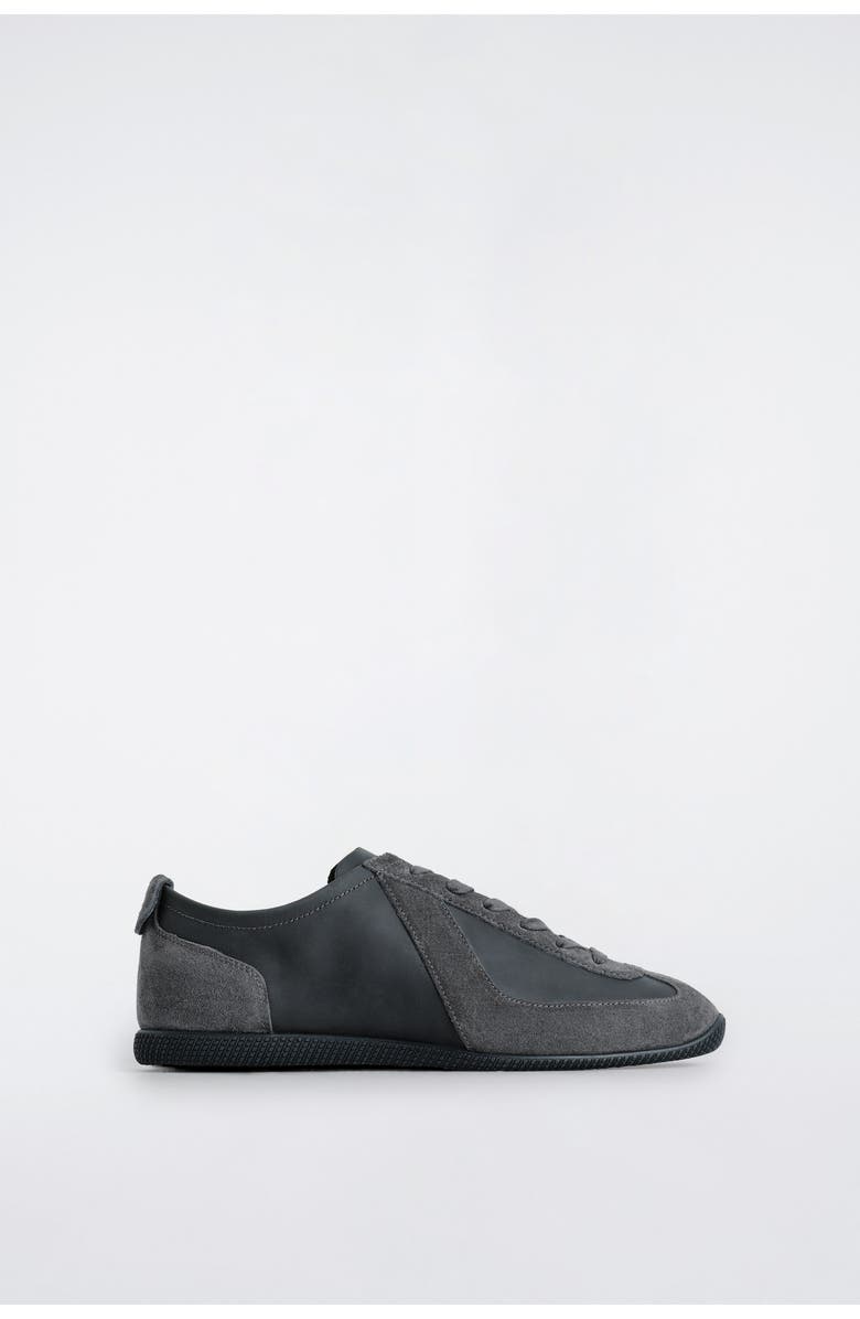 COS Nubuck And Suede Sneakers, Alternate, color, Gray