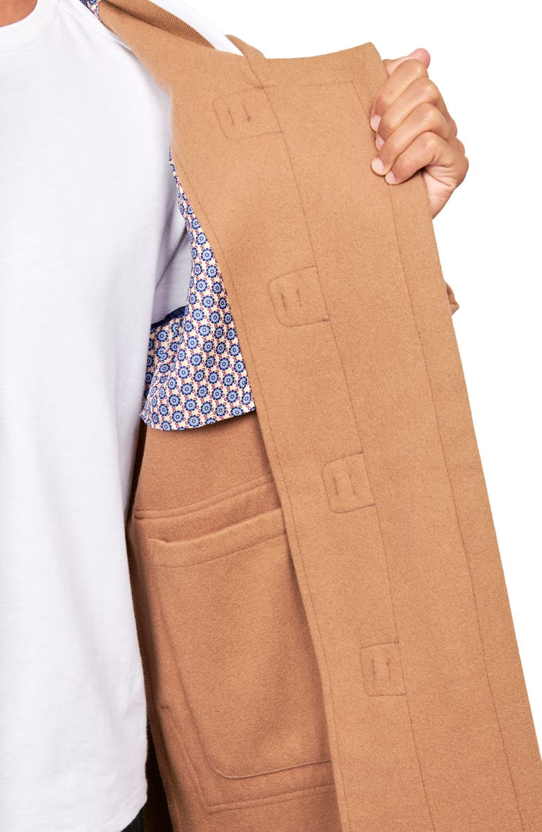 CONSTRUCT Solid Wool Toggle Coat, Alternate, color, Khaki