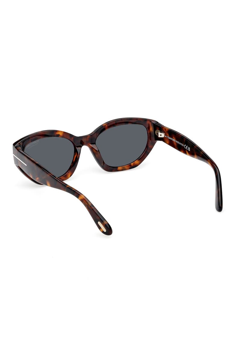 Penny 55mm Polarized Geometric Sunglasses, Alternate, color, HAVANA / POLAR GREEN
