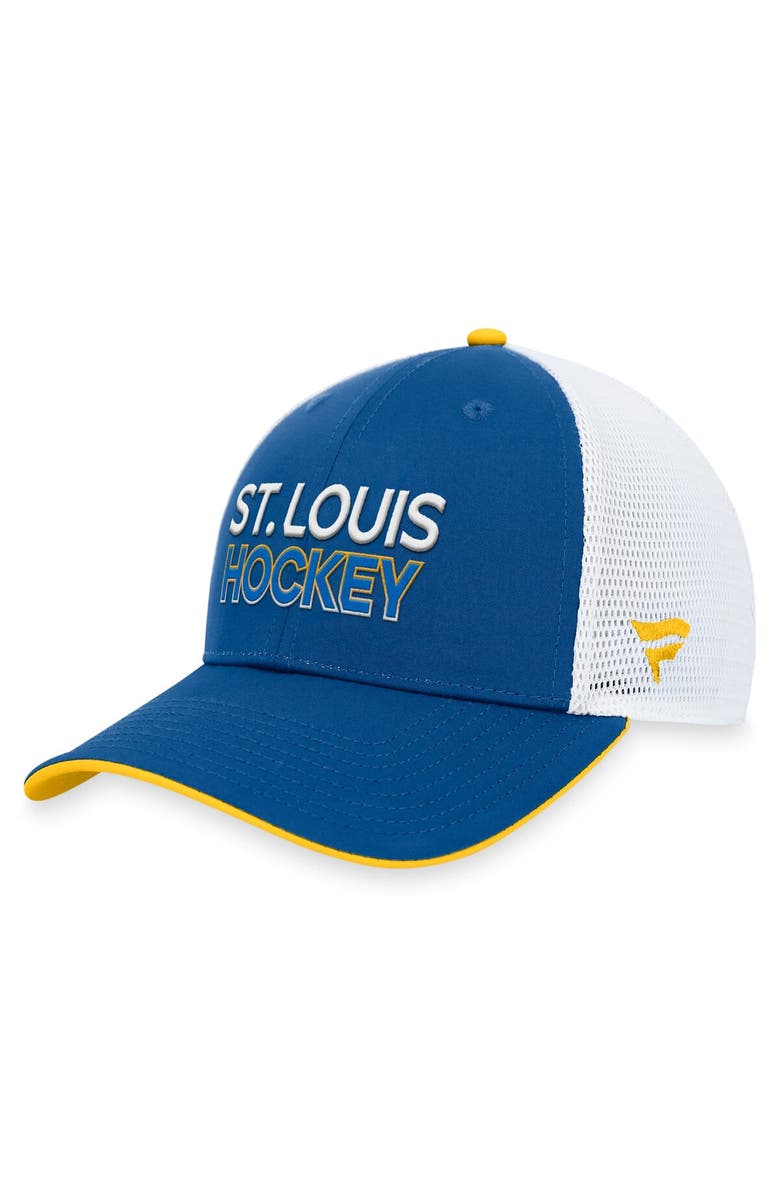 FANATICS Men's Fanatics Branded Blue/White St. Louis Blues Authentic Pro Alternate Jersey Adjustable Trucker Hat, Alternate, color, Blue