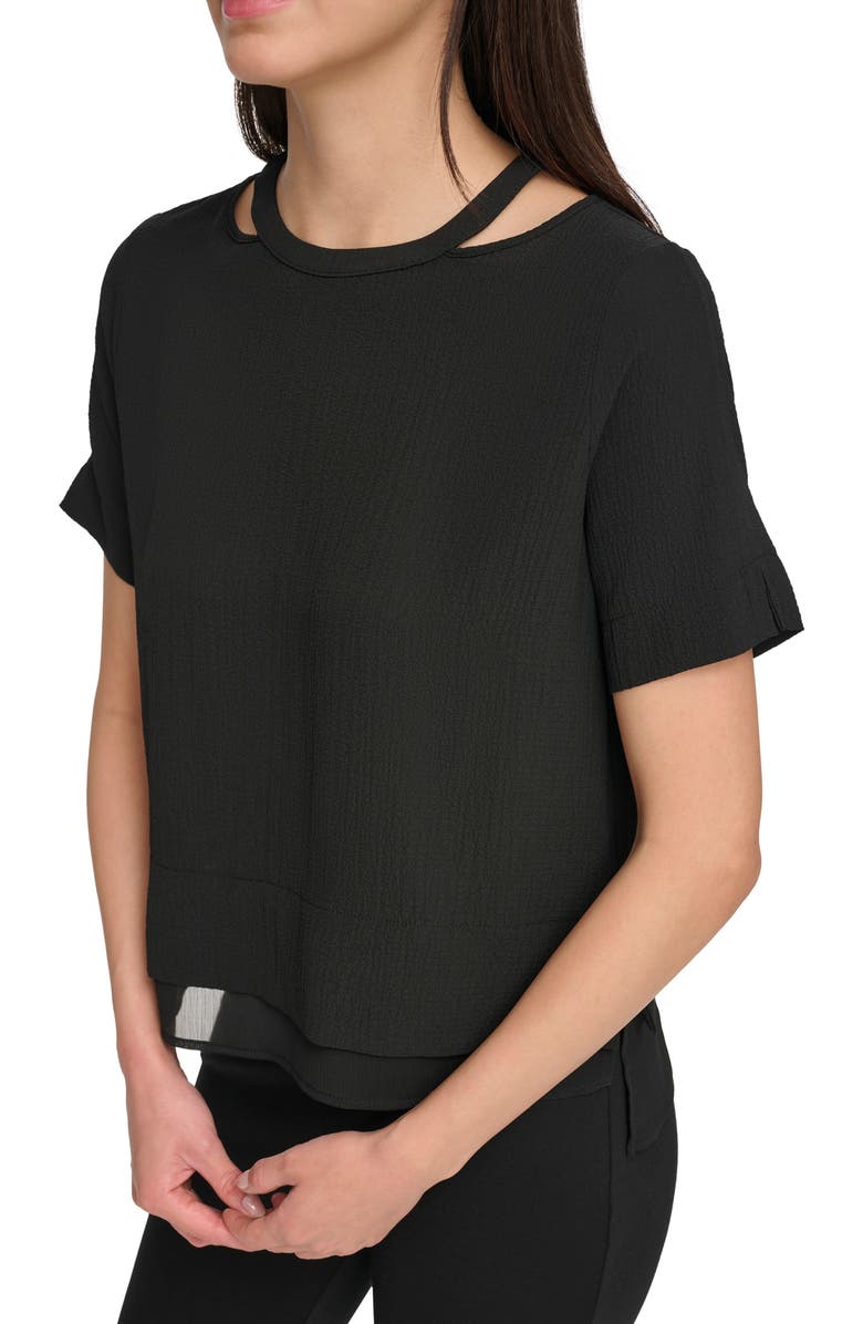 DKNY Shoulder Cutout Top, Alternate, color, 