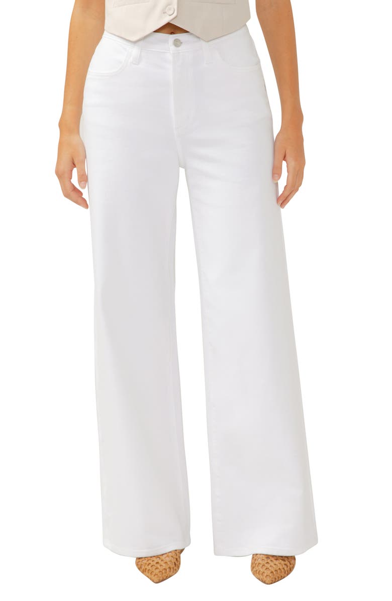 Silver Jeans Co. Highly Desirable High Waist Ultra Wide Leg Jeans, Alternate, color, White