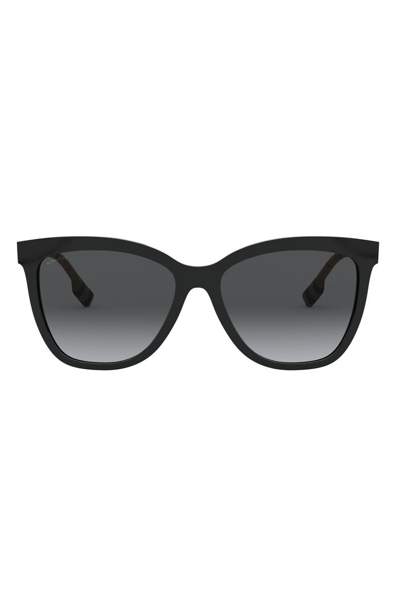 Burberry 56mm Polarized Square Sunglasses, Main, color, 