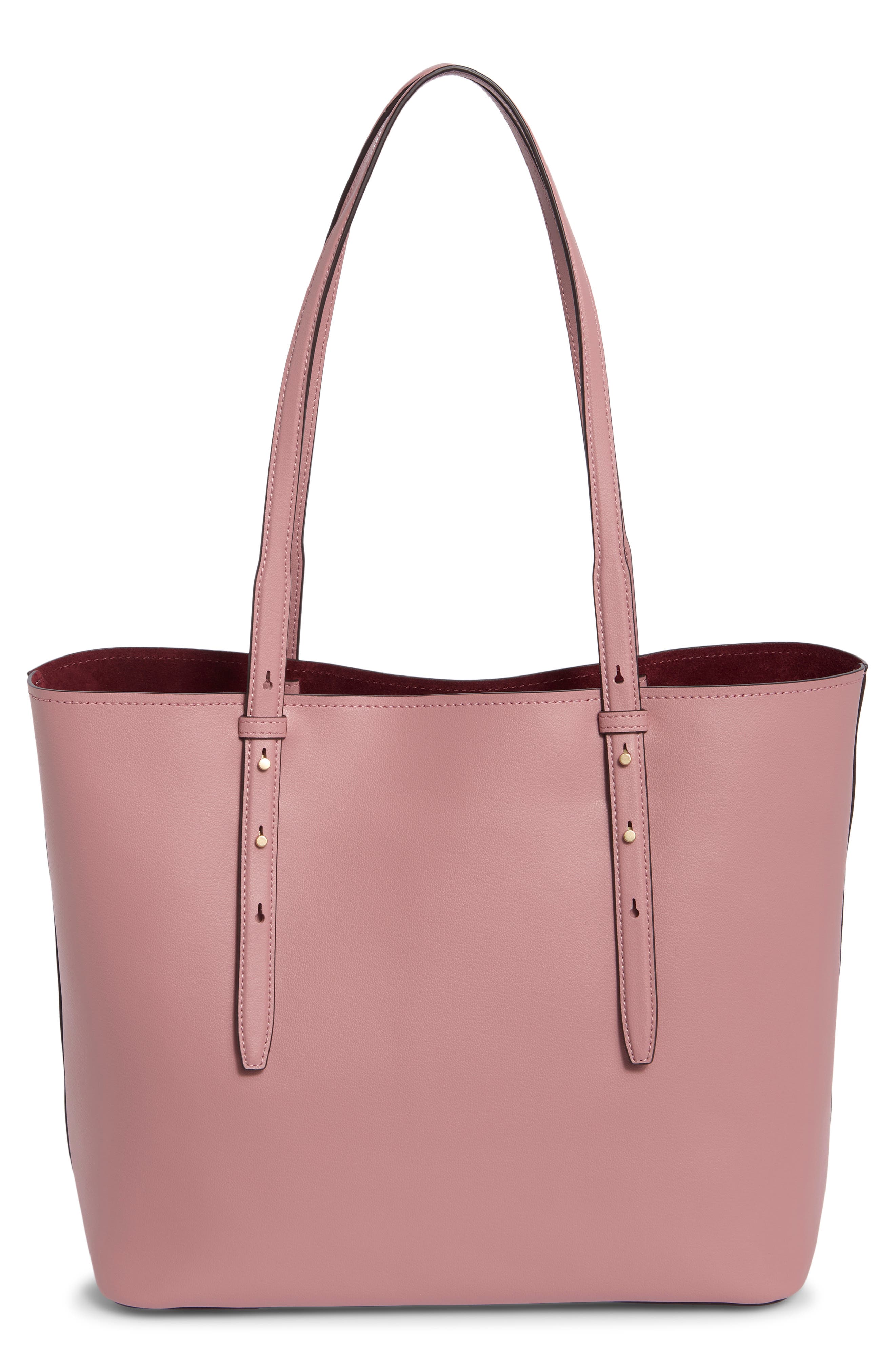 do it all fine grain leather tote, Alternate, color, DUSK ROSE