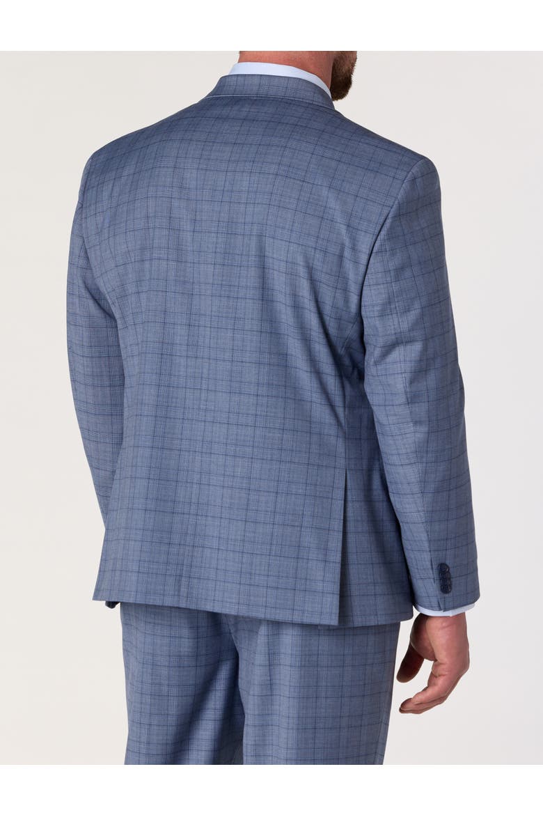 Big & Tall Glen Plaid Suit Jacket, Alternate, color, BLUE