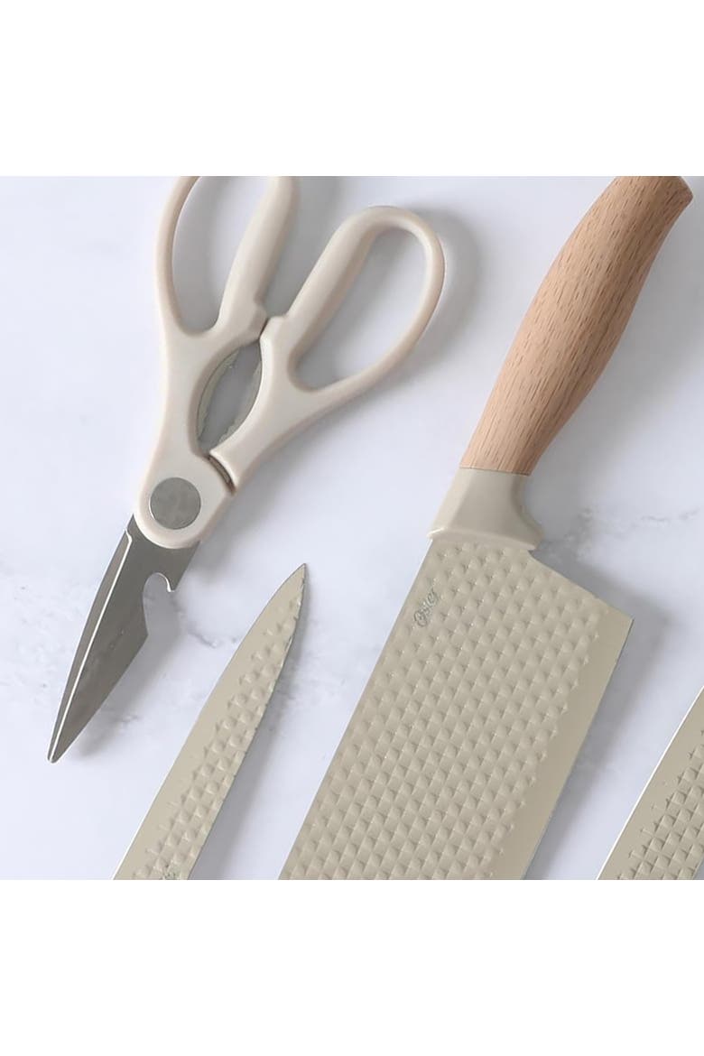3 Piece Stainless Steel Cleaver and Shears Set, Alternate, color, Beige