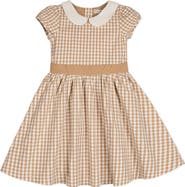 Hope & Henry Kids' Organic Stretch Poplin Peter Pan Collar Dress