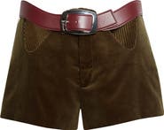 Jean Paul Gaultier The Curved Belted Corduroy Shorts