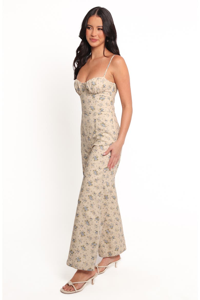 Lemie Corset Sleeveless Wide Leg Jumpsuit, Alternate, color, BLUE FLORAL