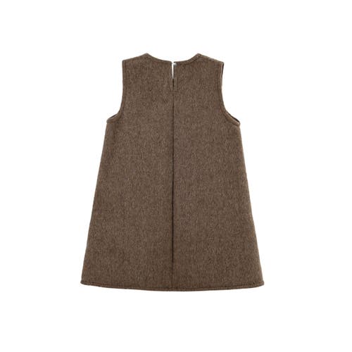 Sweet Cactus Wool Dress & Jacket Set In Brown