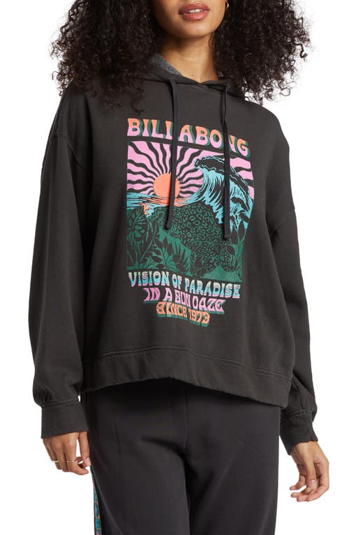 Billabong Keep It Up Graphic Hoodie in Black Sands 