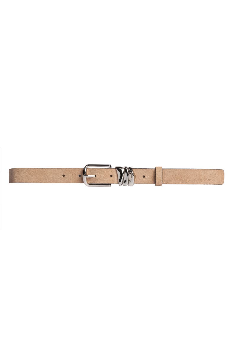 BLACK SUEDE STUDIO Boyfriend Belt, Main, color, Sand
