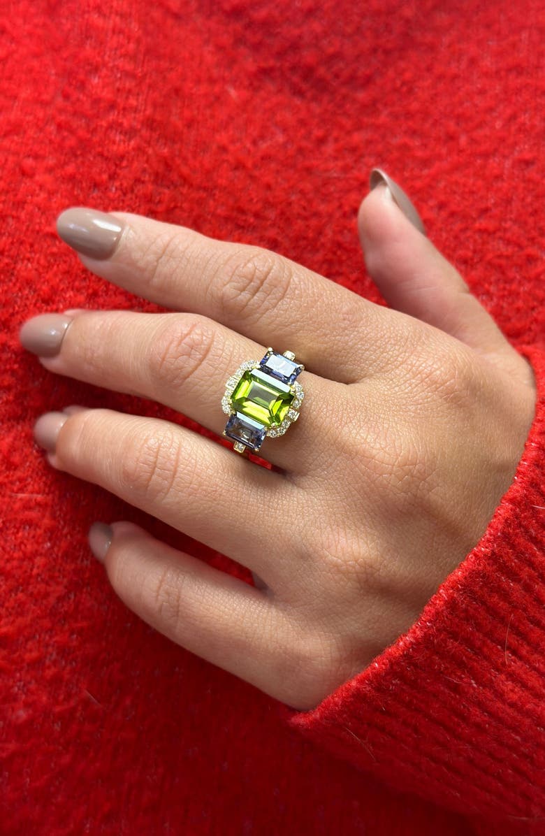 GOSHWARA Gossip Semiprecious Stone Ring, Alternate, color, Bright Green