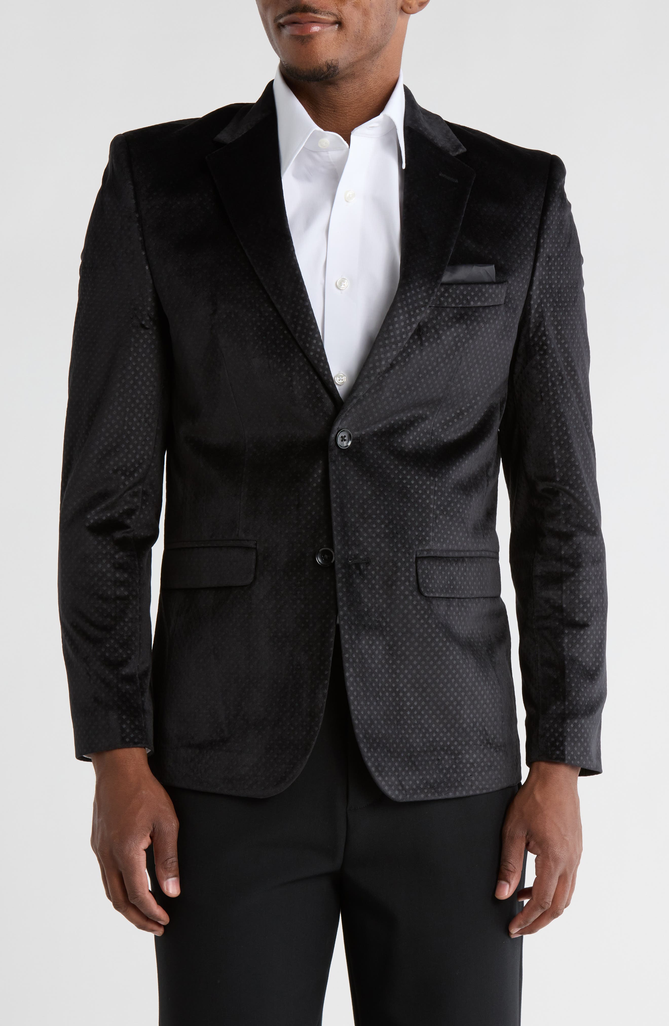 SOUL OF LONDON Velvet Textured Sport Coat