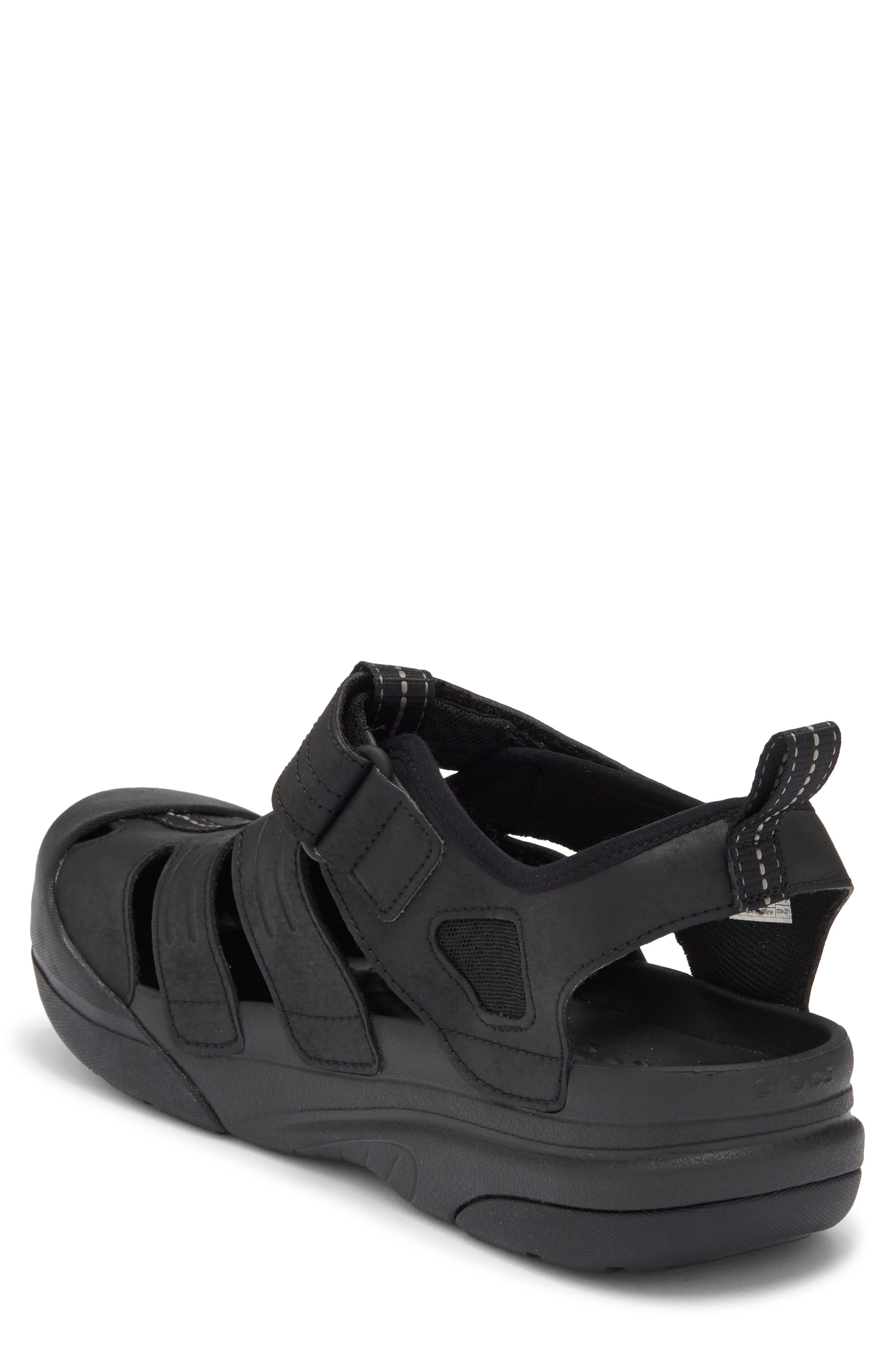 CROCS Yukon Fisherman Sandal, Alternate, color, Black