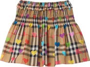 Burberry Girls' Heart Check Cotton Skirt