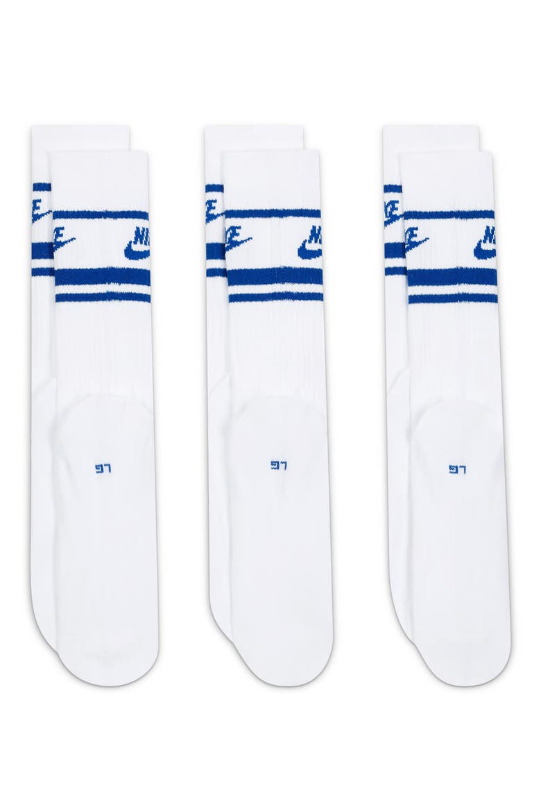 3-Pack Dri-FIT Everyday Essentials Crew Socks, Alternate, color, 105 WHITE/GAMERL