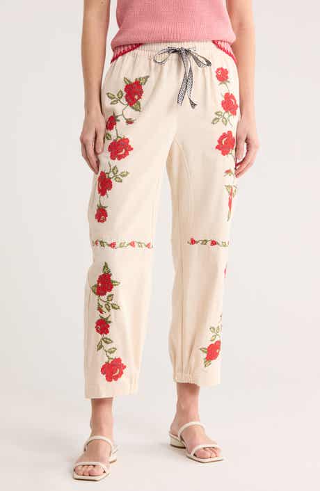 DR2 by Daniel Rainn Floral Cotton Pants